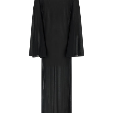 The Andamane Black Polyester Long Dress