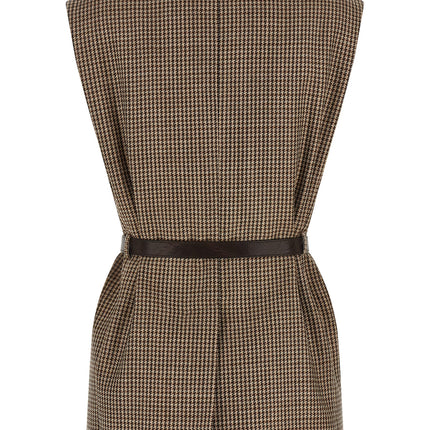 Brunello Cucinelli Beige Virgin Wool Sleeveless Jacket