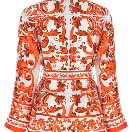 Dolce & Gabbana Orange Silk Blouse