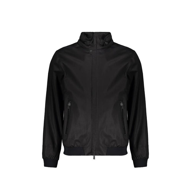 Herno Black Cotton Full-Length Jacket