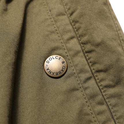 Dolce & Gabbana Olive Green High Waist Cargo Trouser Pants