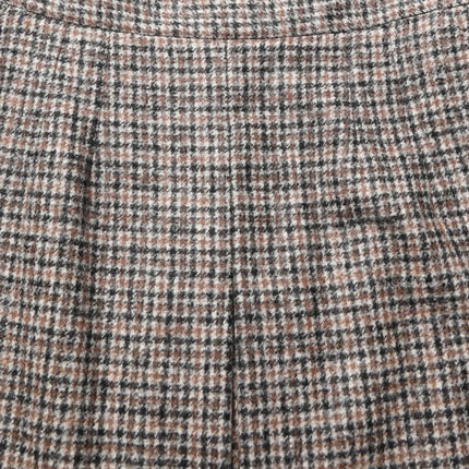 Dolce & Gabbana Brown Tweed High Waist A-line Mini Skirt