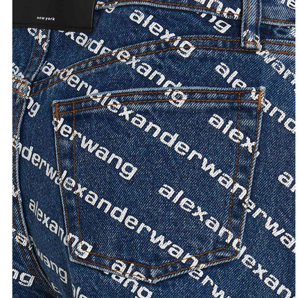 DENIM X ALEXANDER WANG Blue Cotton Bermuda Shorts