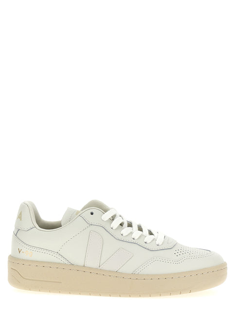 Veja White Leather Low Top Sneakers