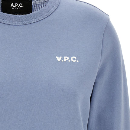 A.P.C. Blue Cotton Sweatshirt
