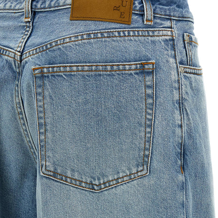 Haikure Blue Cotton Straight-Leg Jeans