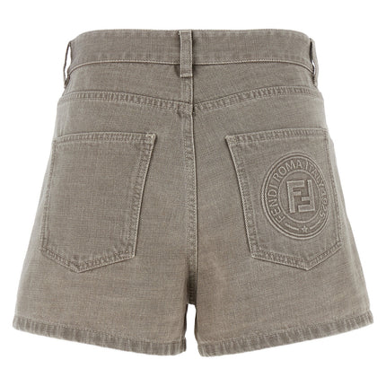 Fendi Beige Cotton Bermuda Shorts