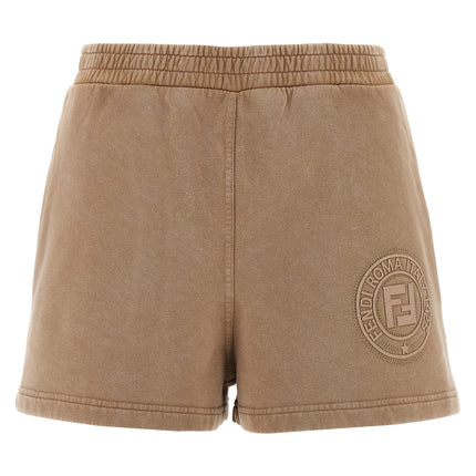 Fendi Brown Cotton Bermuda Shorts