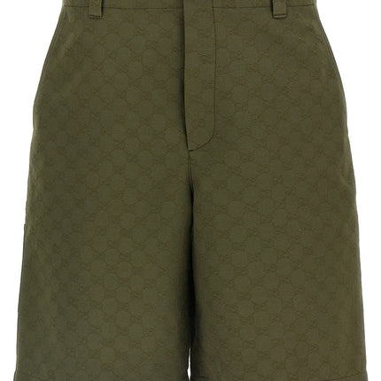 Gucci Bicolor Cotton Bermuda Shorts