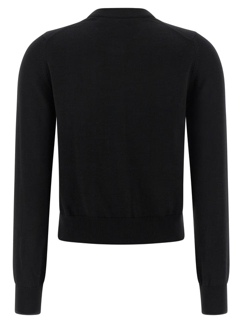 Maison Kitsuné Black Virgin Wool Cardigan