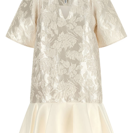 Ganni White Polyester Short Dress Ganni