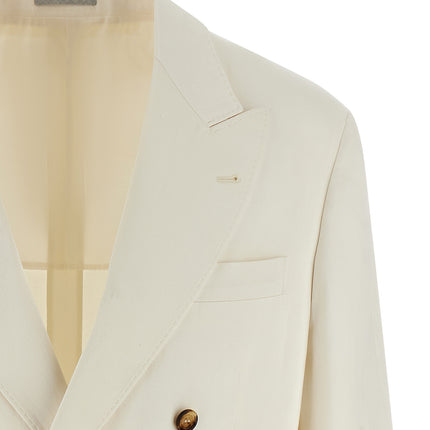 Brunello Cucinelli White Silk Blazer