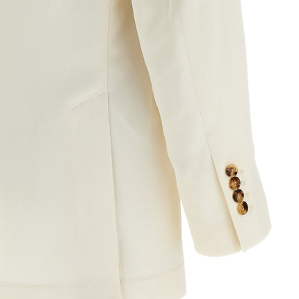 Brunello Cucinelli White Silk Blazer