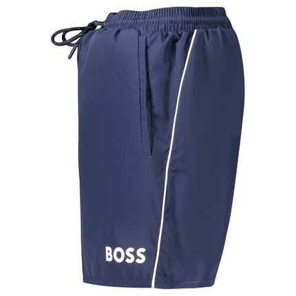 Hugo Boss Blue Polyester Men's Swimwear