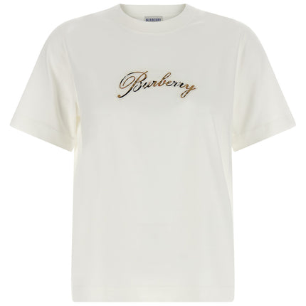 Burberry White Cotton T-Shirt