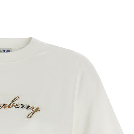 Burberry White Cotton T-Shirt