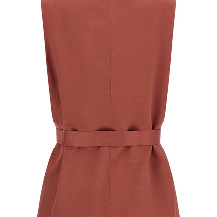 Peserico Multicolor Viscose Sleeveless Jacket Peserico