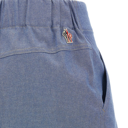 Moncler Grenoble Blue Cotton Bermuda Shorts