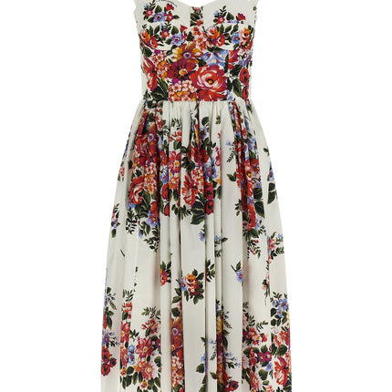 Dolce & Gabbana White Cotton Midi Dress Dolce & Gabbana