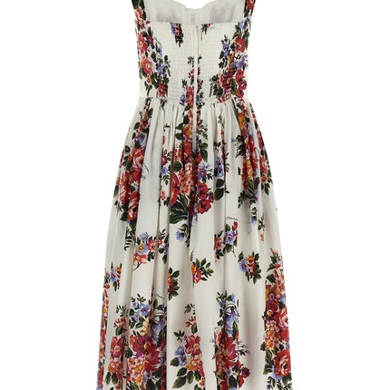 Dolce & Gabbana White Cotton Midi Dress Dolce & Gabbana