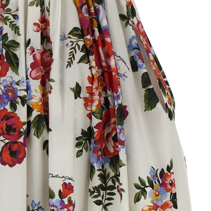 Dolce & Gabbana White Cotton Midi Dress