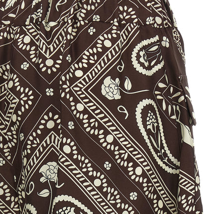 Alberto Biani Brown Silk Bermuda Shorts
