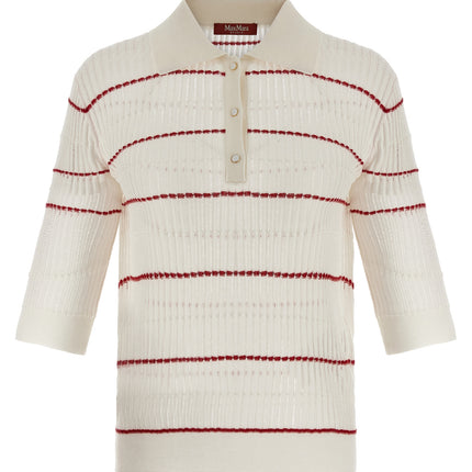 Max Mara White Silk Polo Shirt