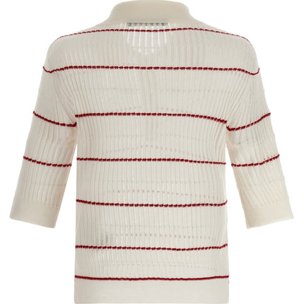 Max Mara White Silk Polo Shirt