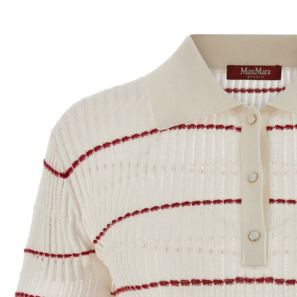 Max Mara White Silk Polo Shirt