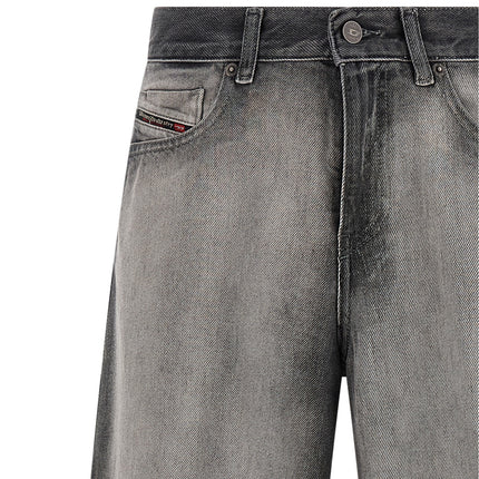 Diesel Gray Cotton Flared Jeans
