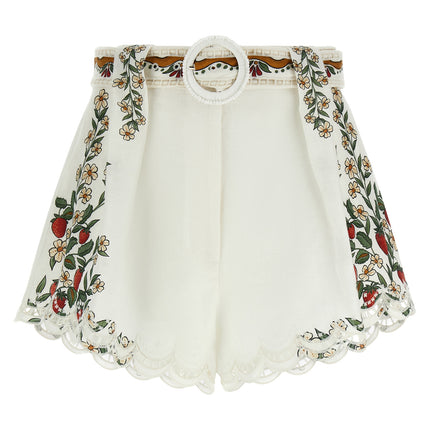 FARM RIO White Viscose Bermuda Shorts FARM RIO
