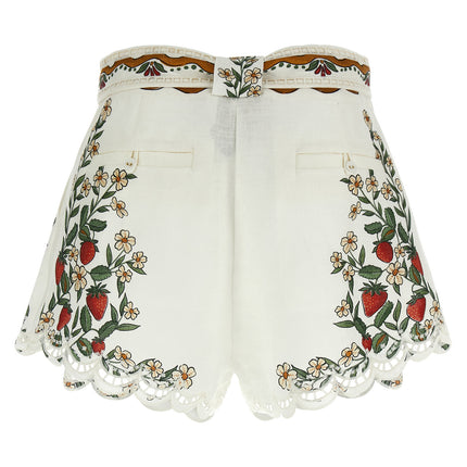 FARM RIO White Viscose Bermuda Shorts FARM RIO