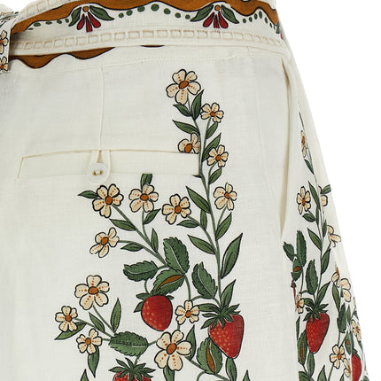 FARM RIO White Viscose Bermuda Shorts FARM RIO