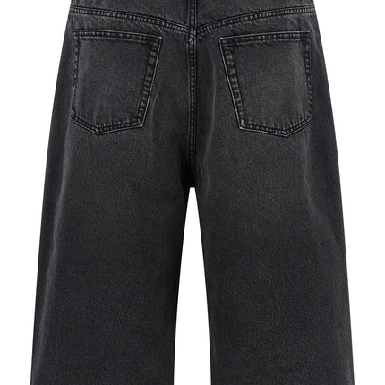 Ami Paris Black Cotton Bermuda Shorts
