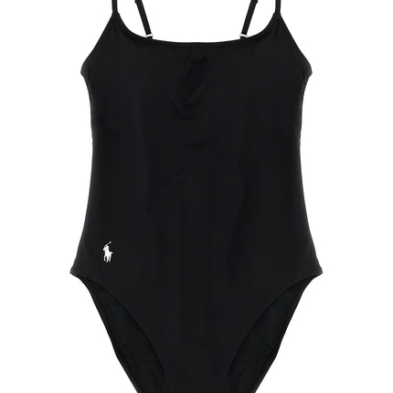 Polo Ralph Lauren Black Nylon One-Piece Swimsuit
