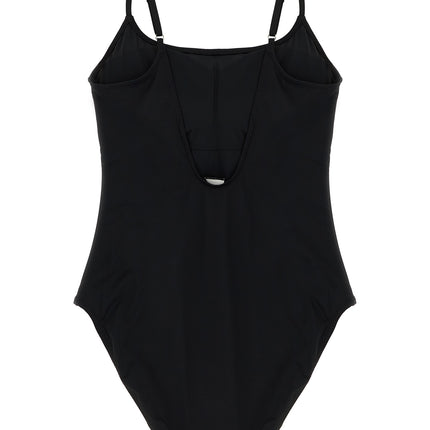 Polo Ralph Lauren Black Nylon One-Piece Swimsuit