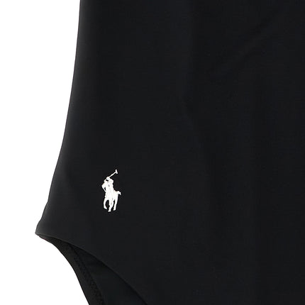 Polo Ralph Lauren Black Nylon One-Piece Swimsuit