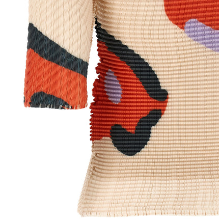 Issey Miyake Beige Polyester Pattern Shirt