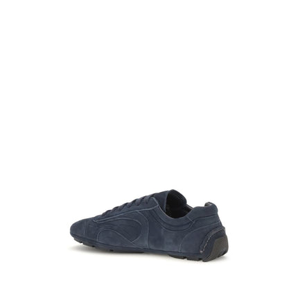 Prada Blue Calf Leather Bos Taurus Athletic Sneakers