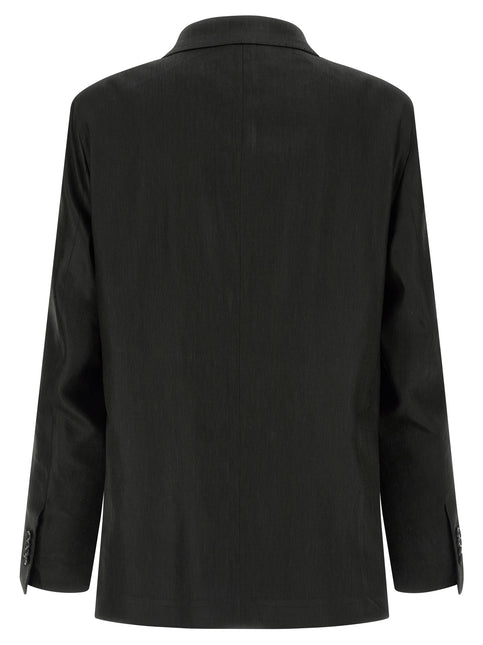 Tagliatore Black Linen Two-Piece Suit Tagliatore