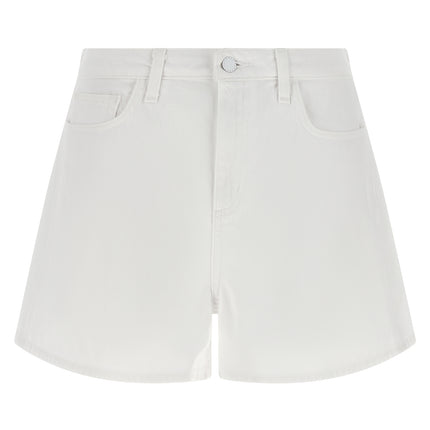 L'Agence White Cotton Bermuda Shorts