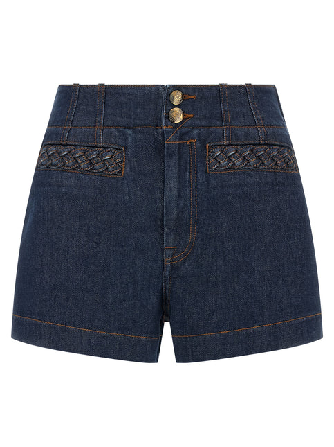 Zimmermann Blue Cotton Bermuda Shorts