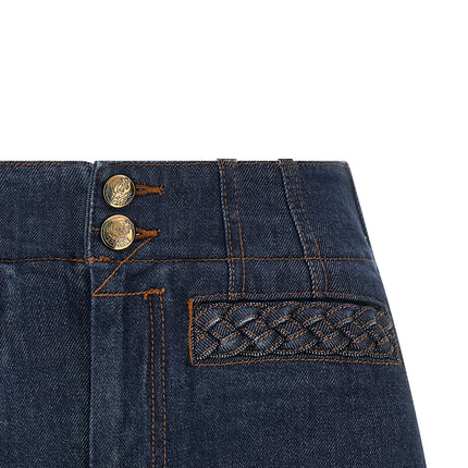Zimmermann Blue Cotton Bermuda Shorts Zimmermann