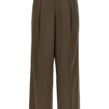 SSSTEIN Brown Wool Casual Pants SSSTEIN