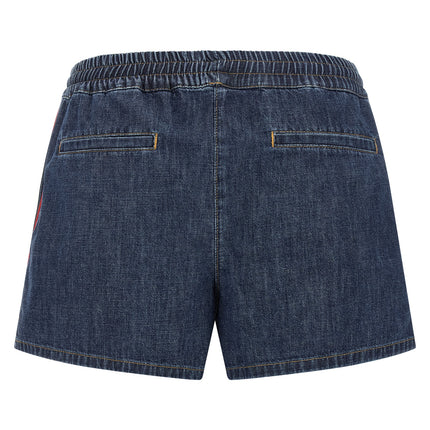 Valentino Garavani Blue Cotton Bermuda Shorts