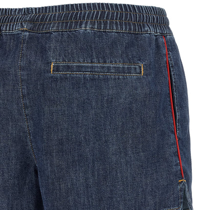 Valentino Garavani Blue Cotton Bermuda Shorts