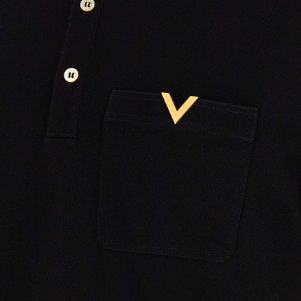 Valentino Garavani Bicolor Cotton Polo Shirt