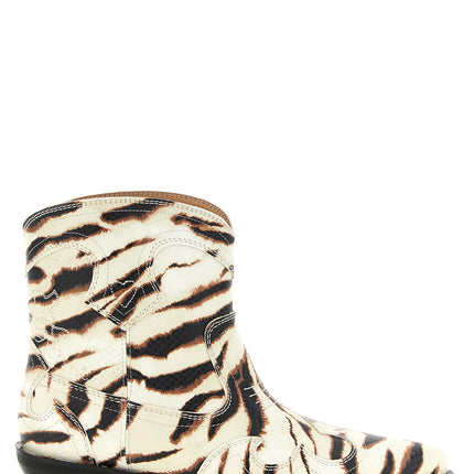 Ganni Beige Polyester Chelsea Boots Ganni