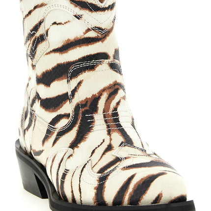 Ganni Beige Polyester Chelsea Boots