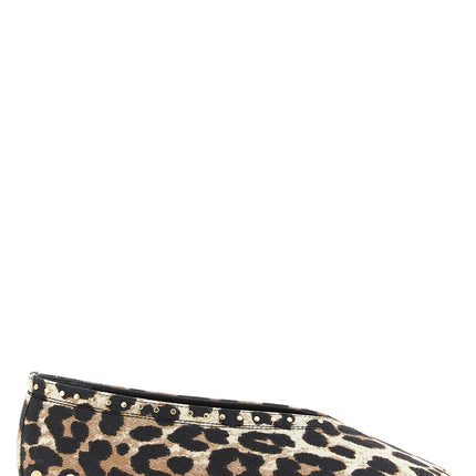 Ganni Multicolor Cotton Ballet Flats Ganni
